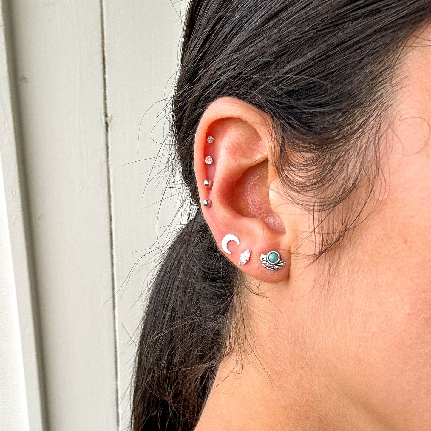 Turquoise Balinese Ear Stud