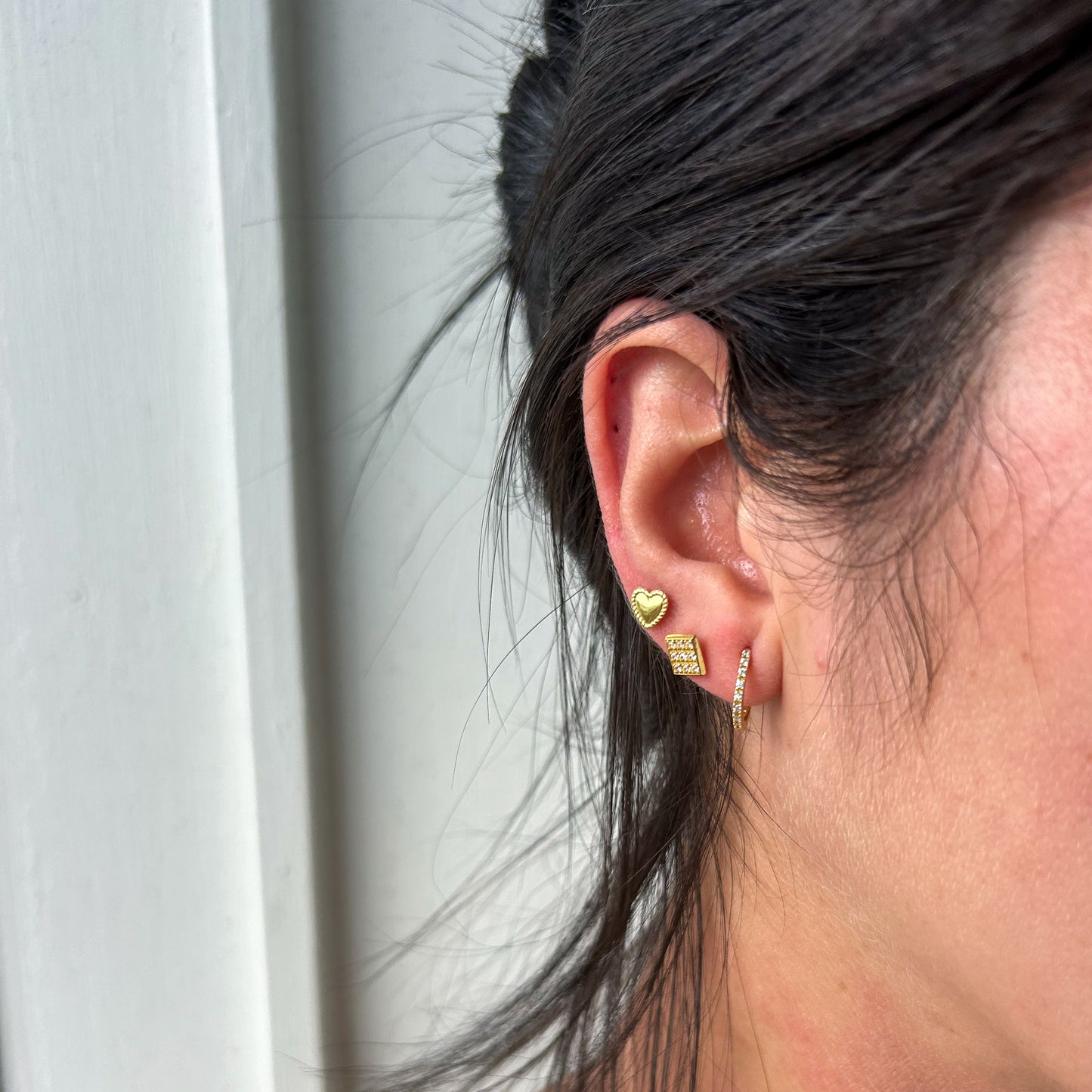 Gold Plated Square Ear Stud