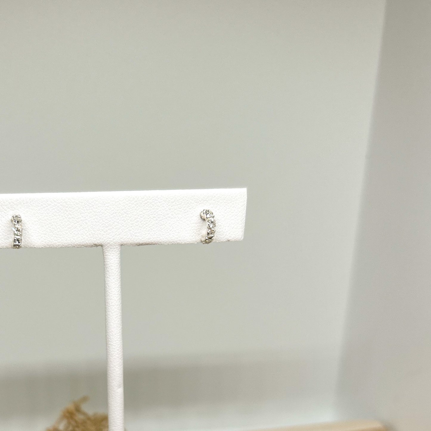 Crystal Half Hoop Ear Stud