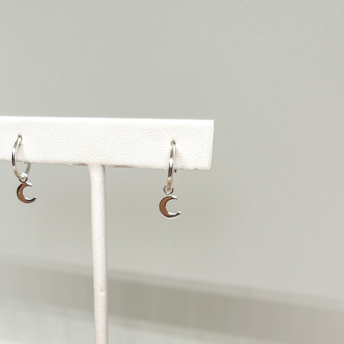 Ear Hoops with Hanging Moon