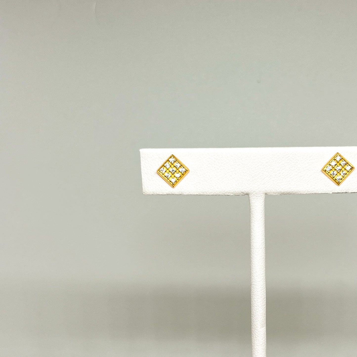 Gold Plated Square Ear Stud