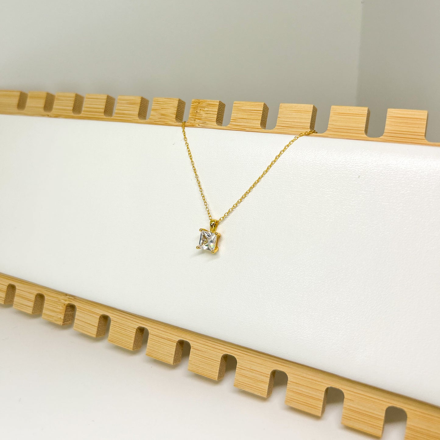 Sparkling Square Gold Plated Choker